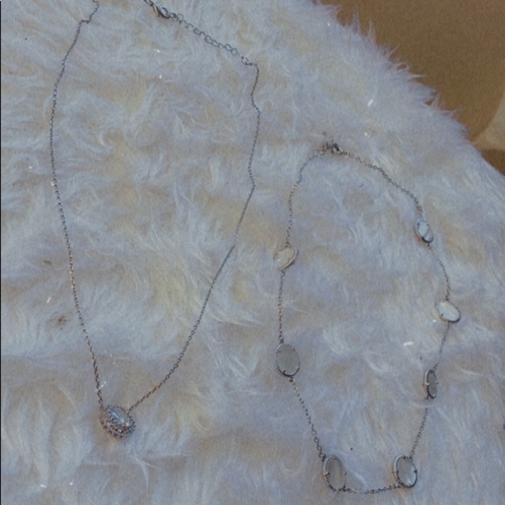 2 SILVER NECKLACES!!